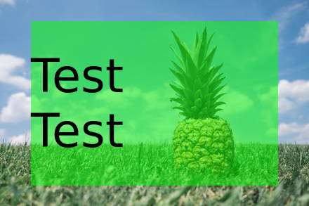 Left-aligned text in allocated area