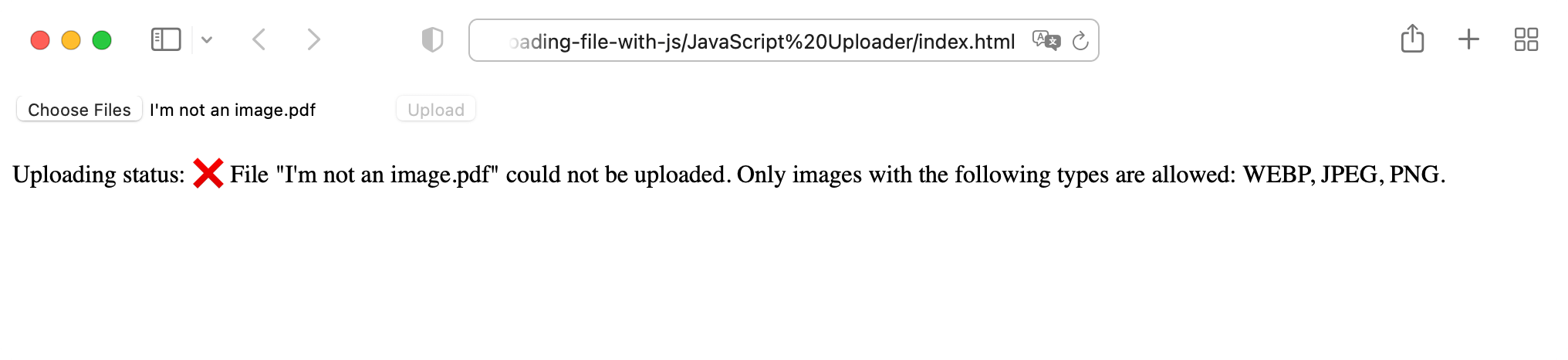 File type validation
