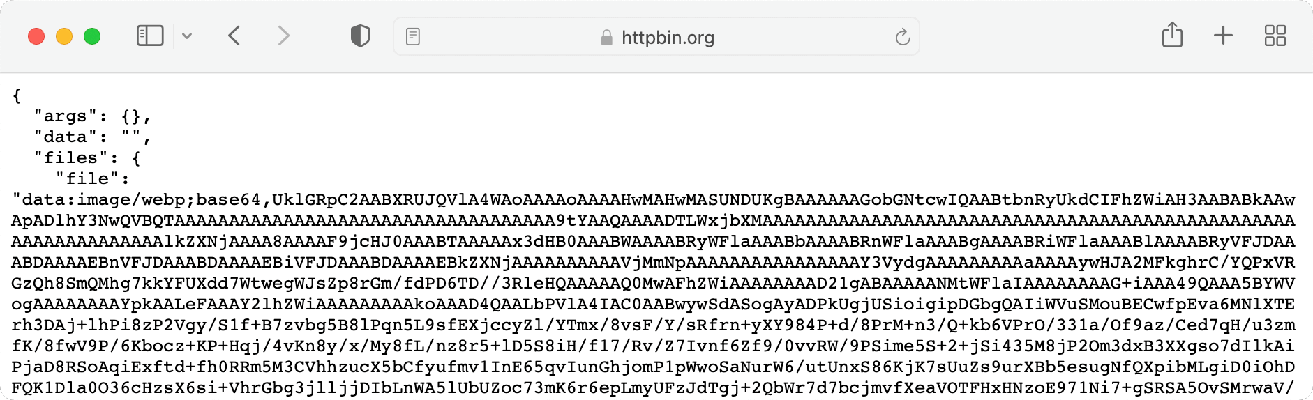 POST-request response from httpbin