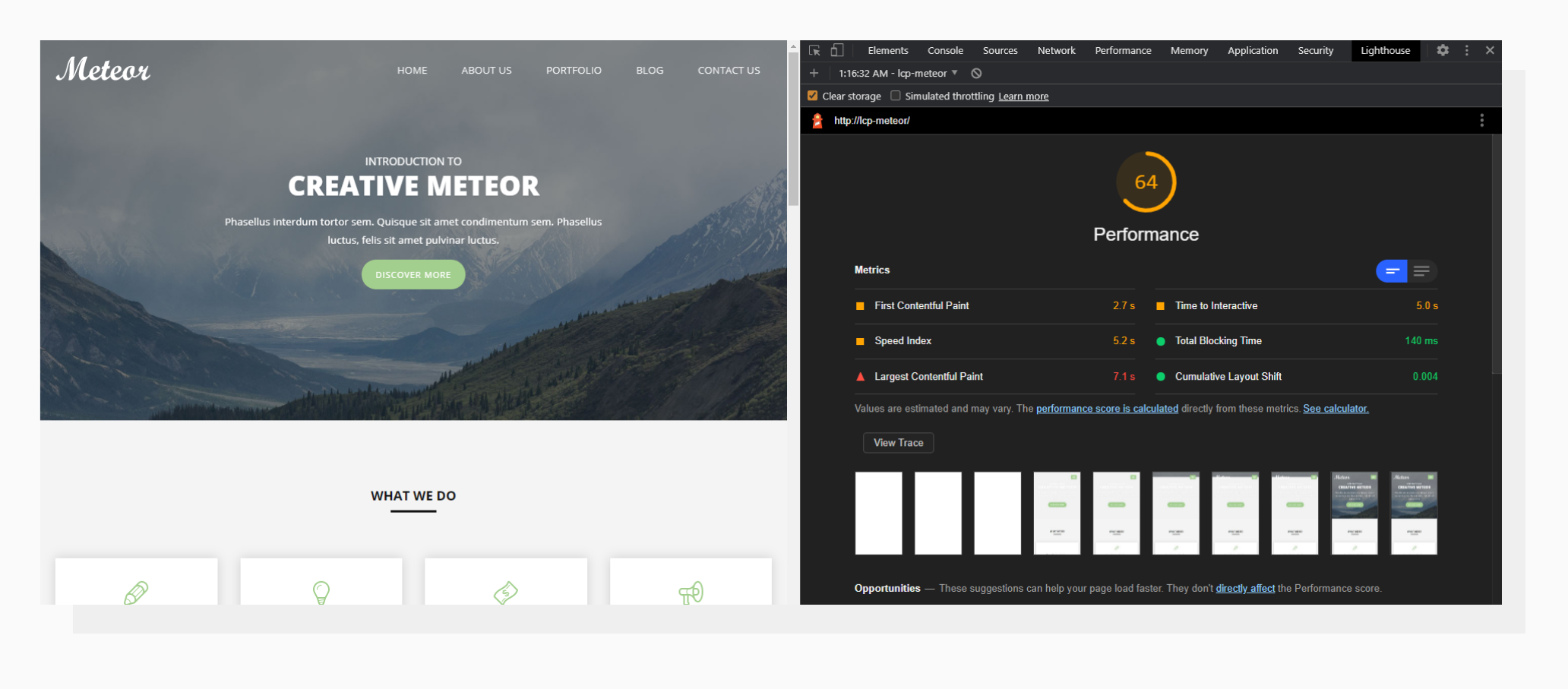 Lighthouse Mobile Audit