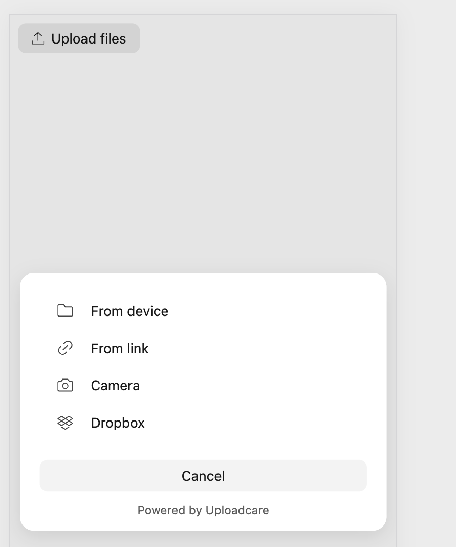 File Uploader on mobile