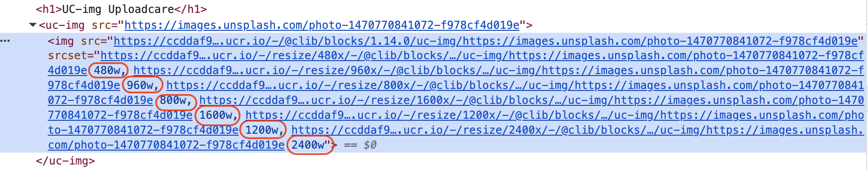 Responsive images with uc-img