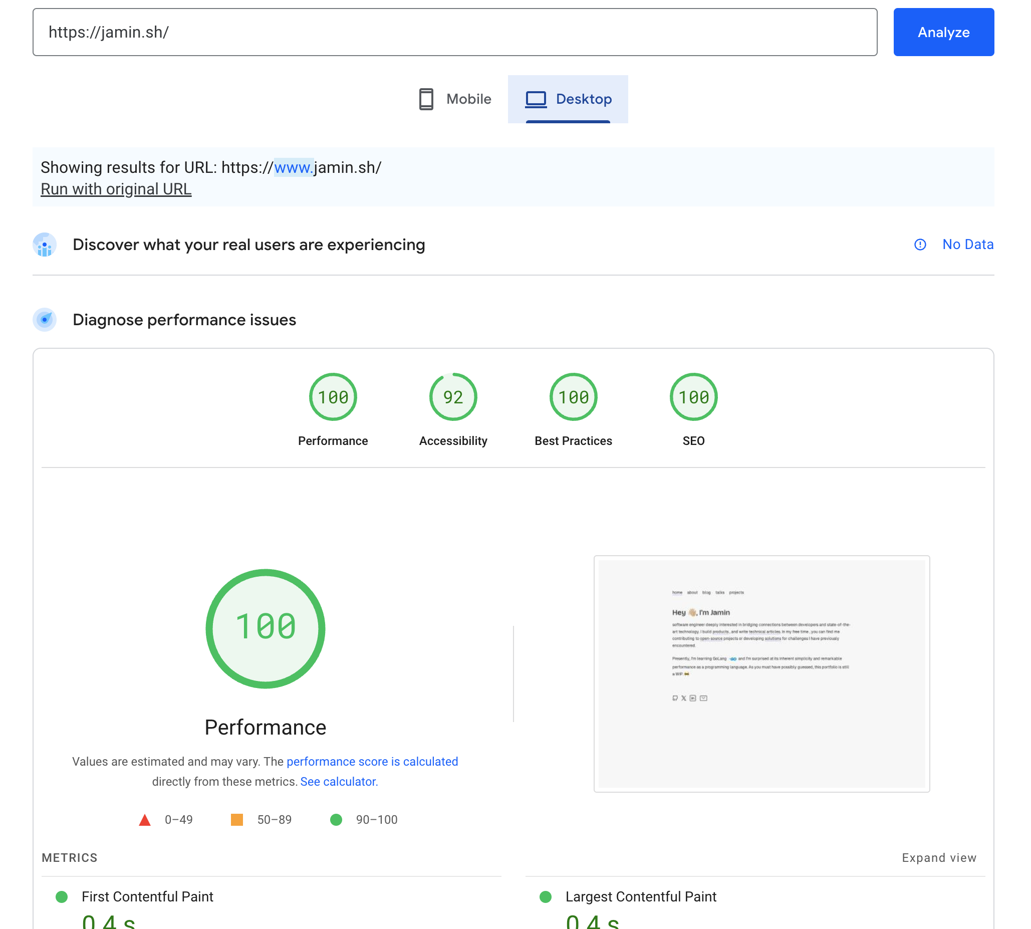 Google PageSpeed Insights